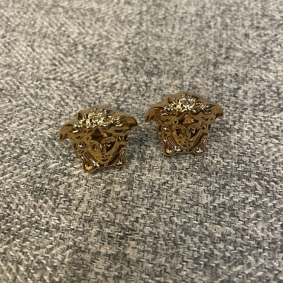 Versace Medusa Gold Stud Earrings (Large size) - Picture 3 of 4